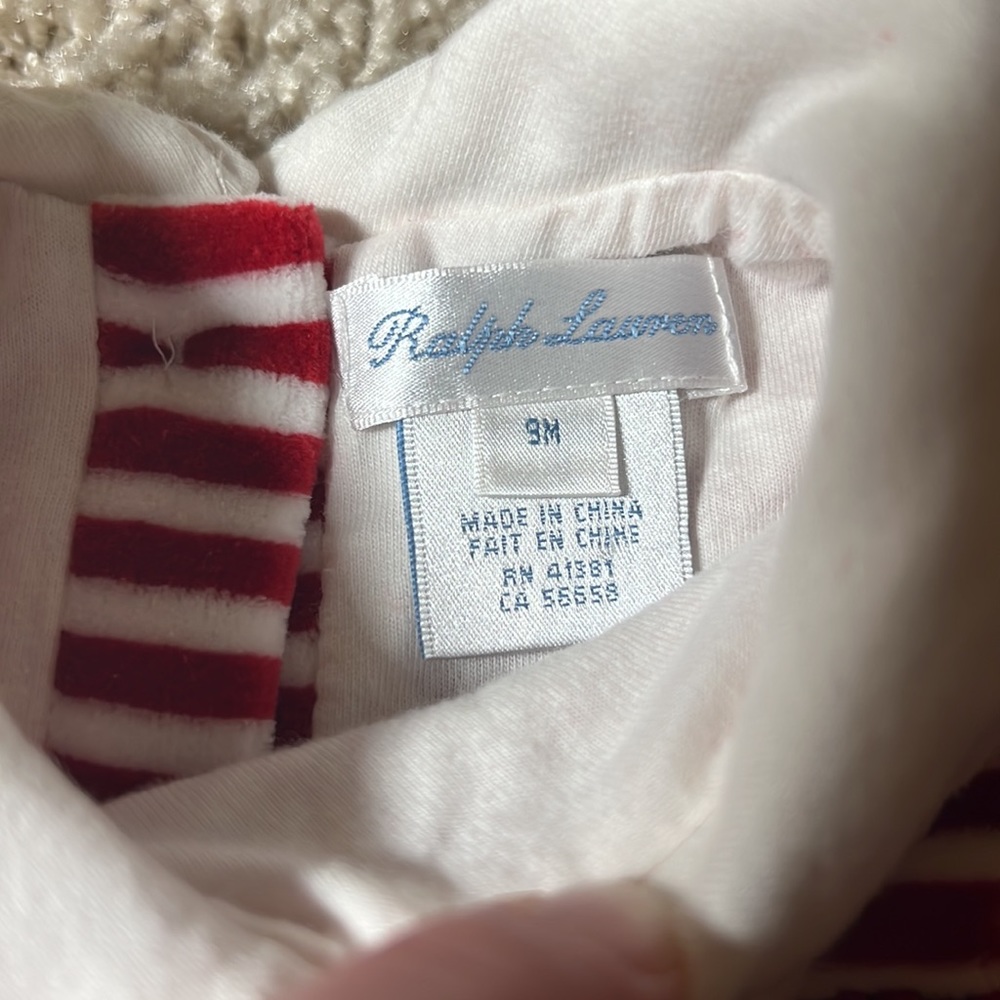Ralph Lauren velour footie bodysuit | 9 months - Picture 3 of 11